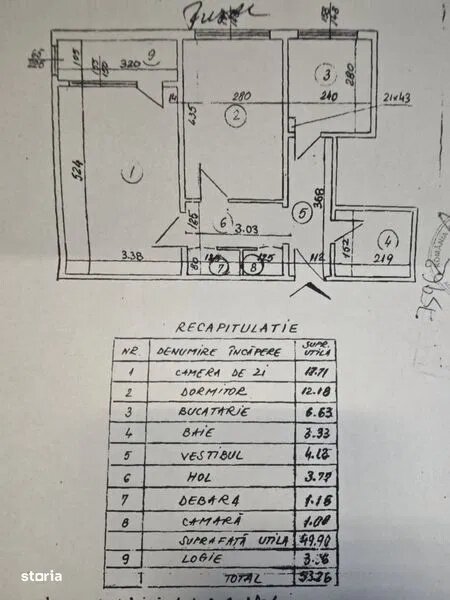 Berceni, Turnu Magurele, vand apartament 2 camere cf. I dec.,
